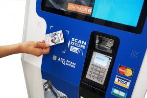 borne tactile interactive distribution paiement rechargement carte badge