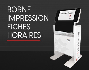 Borne interactive impression fiches horaires