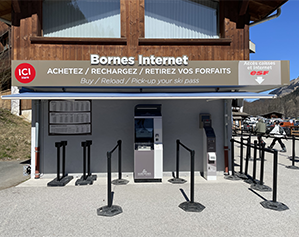 Bornes interactives skipass - Les contamines - IPM France