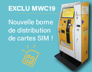 Exclu MWC19-borne interactive distribution cartes SIM-IPM France