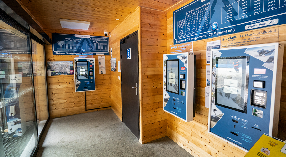 Borne skipass Chatel_retrait commande - IPM France