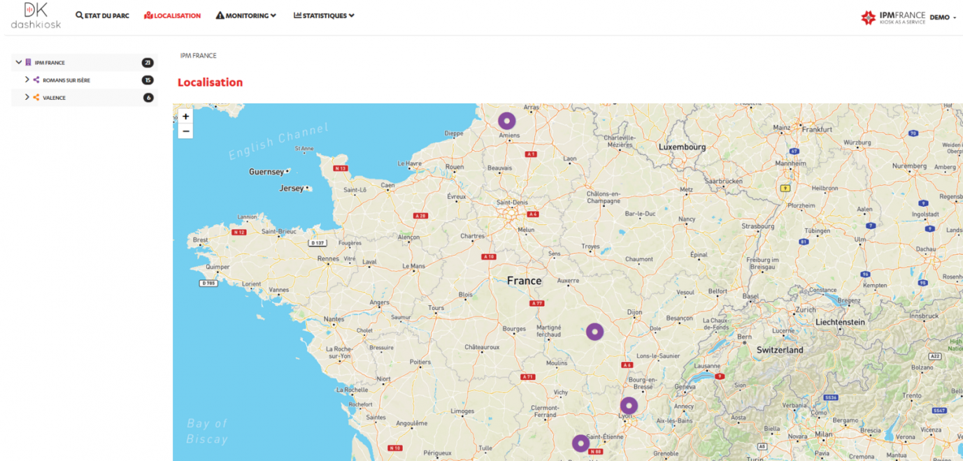 Data parcours client Dashkiosk-localisation