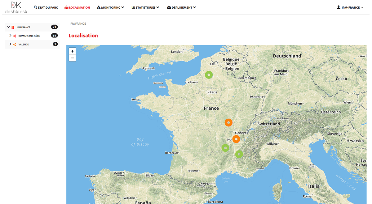 Data parcours client Dashkiosk_Localisation bornes interactives