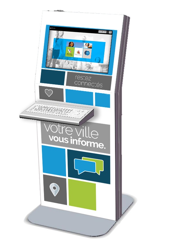 bornes interactives tactiles IPM France accueil mairie information ville smart city