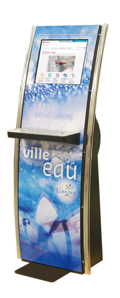 borne tactile information mairie veolia eau